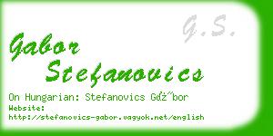 gabor stefanovics business card